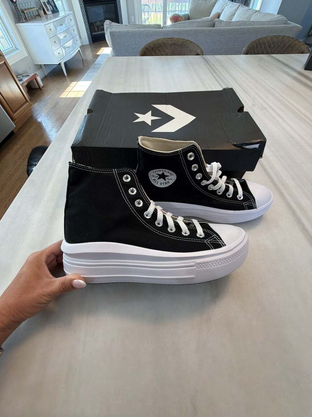 Converse Women's Chuck Taylor All Star Move Platform High Top Sneaker Black Whit